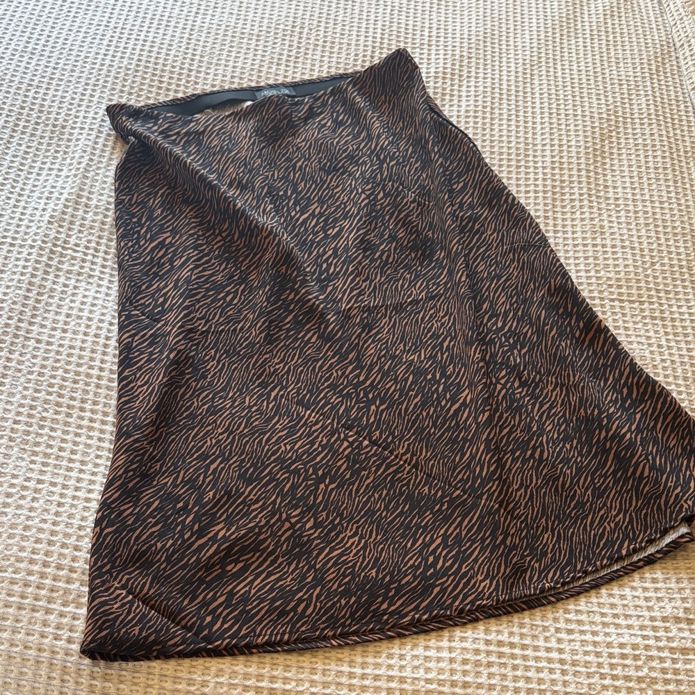 Rachel Zoe Black and Tan Textured Pencil Skirt